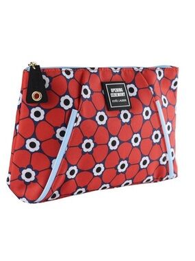 Estee Lauder Opening Ceremony Orange & Blue Floral Cosmetic Makeup Travel Bag